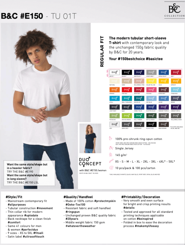 B&C Unisex T-shirt - Image 2